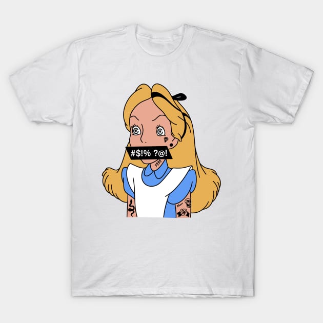 Alice in Wonderland Punk T-Shirt by Hacked By NA